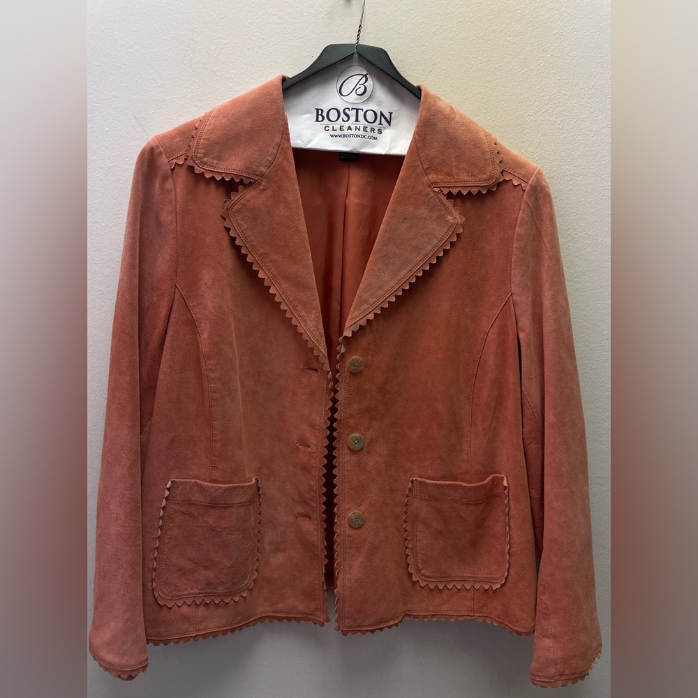 Karen Kane leather jacket pink 2x